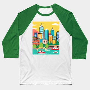 World Travel Fly to Vancouver, Canada ,Brafdesign Baseball T-Shirt